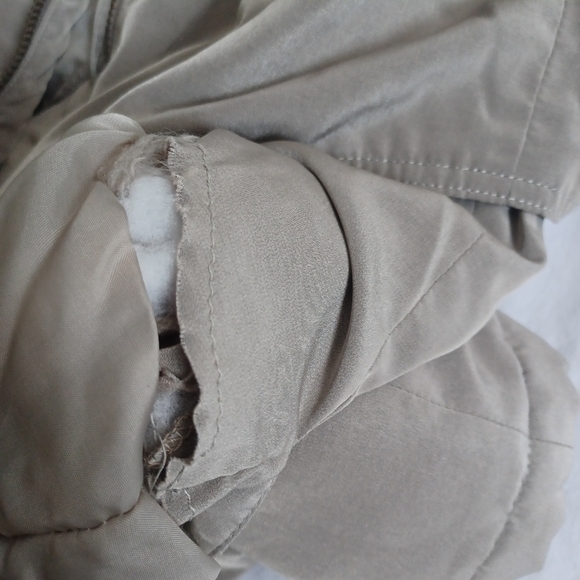 VTG Luba Paris Women's Metallic Khaki Spring Fall Coat Jacket Lagenlook - Picture 10 of 11